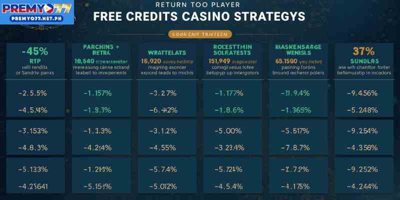 Free credits casino strategy chart comparing RTP percentages and volatility levels